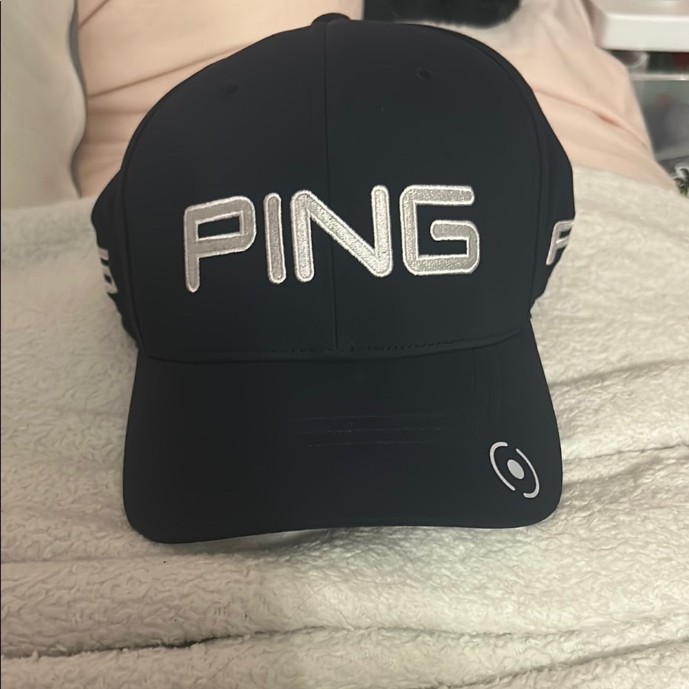 Ping Black Hat with Silver Embroidery